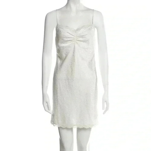 JONATHAN SIMKHAI NIGHT NIGHT Lace Trim Embellishment Nightgown/Slip S - Picture 3 of 11